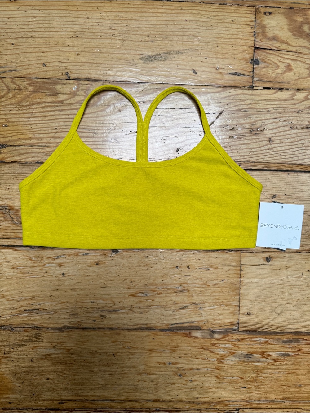 Beyond Yoga Bright Lemon Racerback Sports Bra